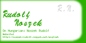 rudolf noszek business card